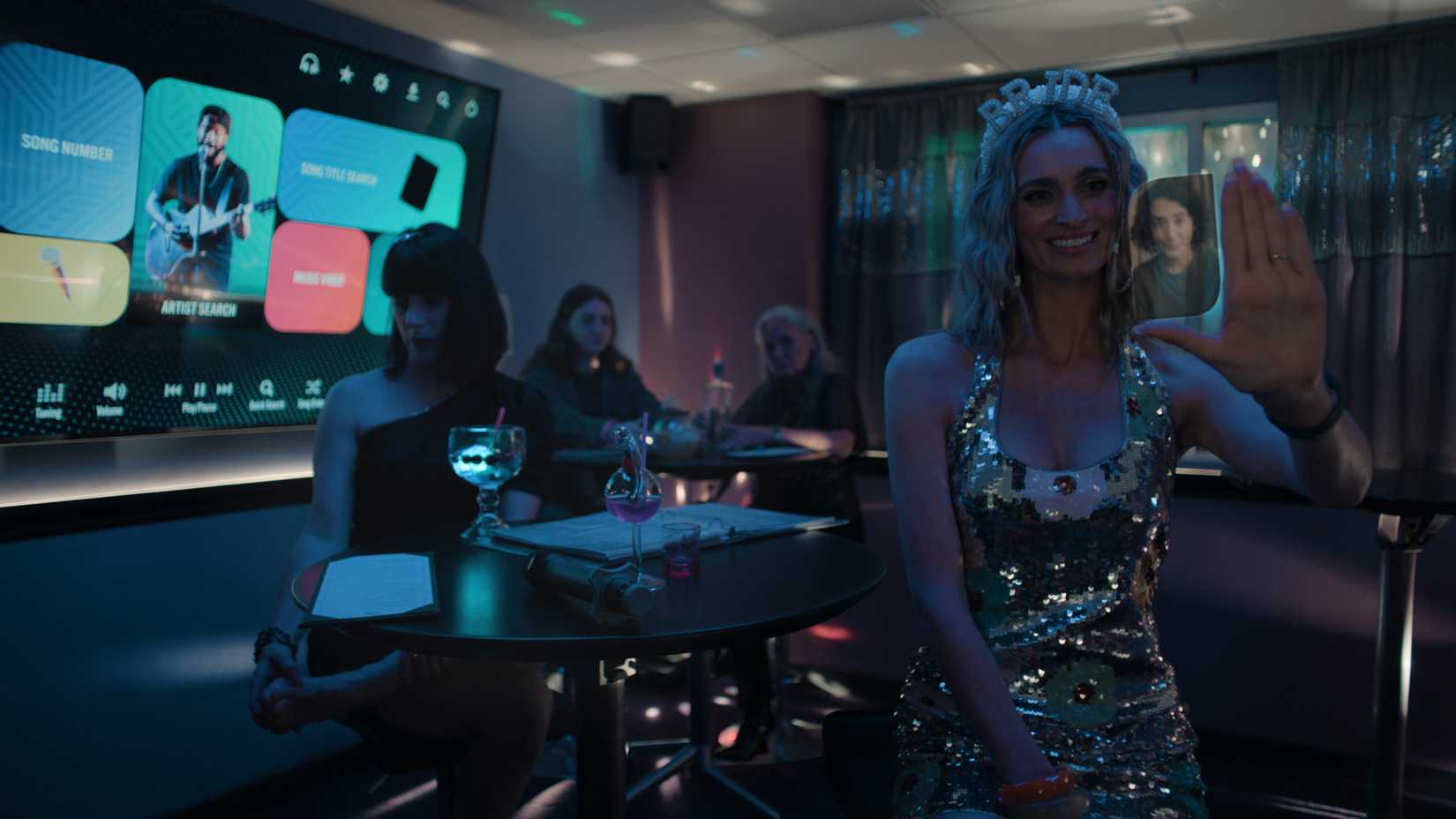 Ingrid's bachelorette party in Upload season 4